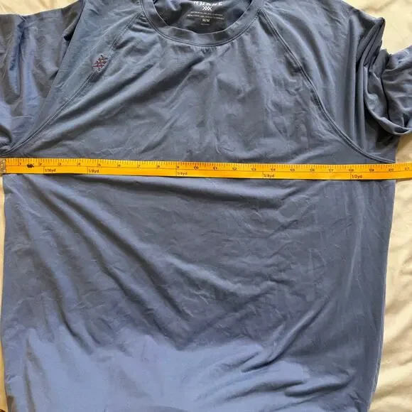 Rhone Men’s Long Sleeve Performance Shirt Blue Athletic Training Top Size M - Picture 8 of 9